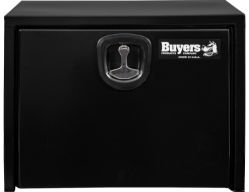 Buyers Products 1732300 18" x 18" x 24" Black Powder Coated Steel Underbody Drop Door Toolbox with 3-Point Latch - BUY 1732300