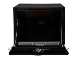 Buyers Products 1734300 24" x 24" x 24" Black Powder Coated Steel Underbody Drop Door Toolbox with 3-Point Latch - BUY 1734300