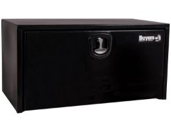 Buyers Products 1732305 18" x 18" x 36" Black Powder Coated Steel Underbody Drop Door Toolbox with 3-Point Latch - BUY 1732305