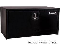 Buyers Products 1734300 24" x 24" x 24" Black Powder Coated Steel Underbody Drop Door Toolbox with 3-Point Latch - BUY 1734300