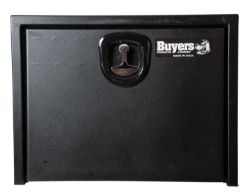 Buyers Products 1732500 18" x 18" x 24" Textured Matte Black Steel Underbody Drop Door Truck Box with 3-Point Latch - BUY 1732500
