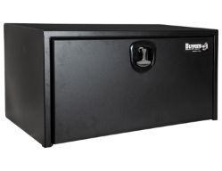 Buyers Products 1732505 18" x 18" x 36" Textured Matte Black Steel Underbody Drop Door Truck Box with 3-Point Latch - BUY 1732505