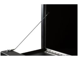Buyers Products 1732500 18" x 18" x 24" Textured Matte Black Steel Underbody Drop Door Truck Box with 3-Point Latch - BUY 1732500