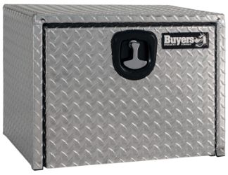 Buyers Products 1735100 18" x 18" x 24" Aluminum Diamond Tread 3-Point Latch Underbody Toolbox 