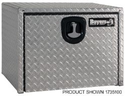 Buyers Products 1735133 24" x 24" x 30" Aluminum Diamond Tread 3-Point Latch Underbody Toolbox - BUY 1735133