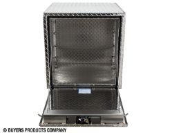 Buyers Products 1735133 24" x 24" x 30" Aluminum Diamond Tread 3-Point Latch Underbody Toolbox - BUY 1735133