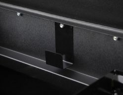 Buyers Products 1729450 23 x 27 x 71" Gloss Black Diamond Tread Aluminum Crossover Truck Box - BUY 1729450