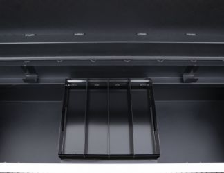 Buyers Products 1729435 18 x 20 x 71" Gloss Black Diamond Tread Aluminum Crossover Truck Box, Keyed Alike 