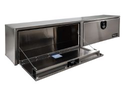 Buyers Products 1751651 16" x 13" x 72" Natural Smooth Aluminum Topside Toolbox - BUY 1751651
