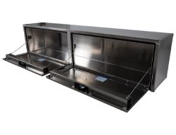 Buyers Products 1751651 16" x 13" x 72" Natural Smooth Aluminum Topside Toolbox - BUY 1751651