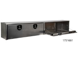 Buyers Products 1751661 16" x 13" x 96" Natural Smooth Aluminum Topside Toolbox - BUY 1751661