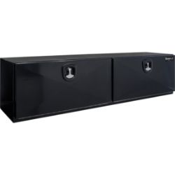 Buyers Products 1752835 18" x 18" x 90" Black Pro Series Steel Underbody Drop Door Toolbox 
