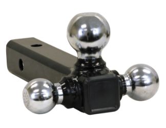Buyers Products 1802205 Tri-Ball Solid Hitch with 1-7/8", 2" & 2-5/16" Chrome Towing Balls 