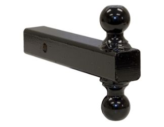 Buyers Products 1802215 Double Ball Mount with 2" & 2-5/16" Black Towing Balls 