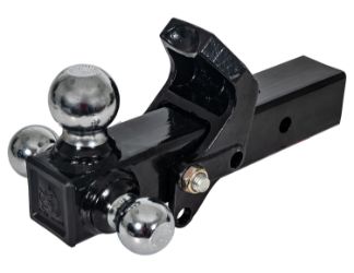 Buyers Products 1802280 2.5" Black Triball Hitch Receiver with Pintle 