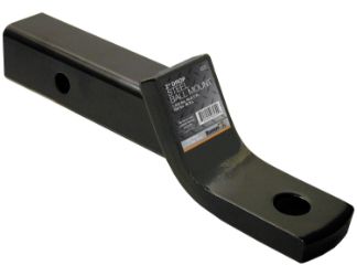 Buyers Products 1803005 6000# 2" Straight Ball Mount with 2" Drop x 8" Length - Black Powder Coat Finish 