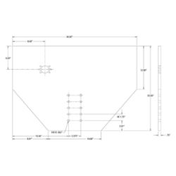 Buyers Products 1809027A 3/4" x 34.5" x 23.5" Fabricators Hitch Plate - BUY 1809027A