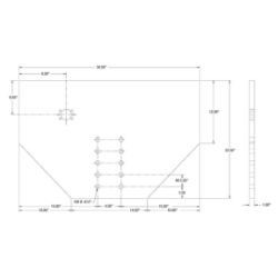 Buyers Products 1809029 1" x 34.5" x 22.5" Fabricators Hitch Plate - BUY 1809029