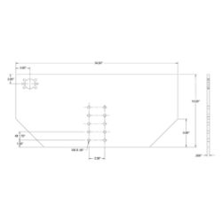 Buyers Products 1809040 1/2" x 34" x 15.5" Fabricators Hitch Plate - BUY 1809040