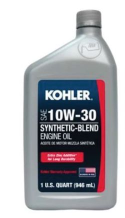 Kohler 25 357 64-S 1 Quart (32oz) Bottle of 10W-30 Synthetic Blend 4-Cycle Engine Oil 