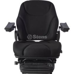 Stens 3010-0023 Black Cloth Adjustable Pneumatic Suspension Seat - STE 3010-0023