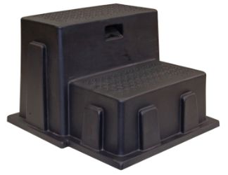 Buyers Products 3013658 Black Polymer Utility Step - 24"L x 21"W x 16"T 