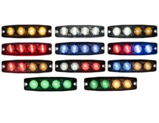 Buyers Products 8892240 4.38" 4 LED Amber Ultra- Thin Strobe Light 