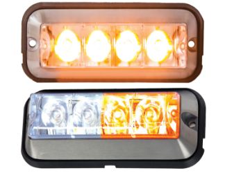 Buyers Products 8891104 4-7/8" Amber 4 LED Rectangular Strobe Light 