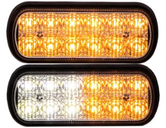 Buyers Products 8891600 5" 12 LED Amber Rectangular Dual Row Strobe Light 