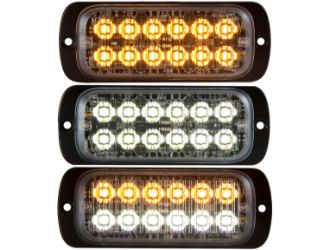 Buyers Products 8892600 4.5" 12 LED Amber Thin Dual Row Strobe Light 