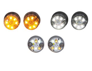 Buyers Products 8891325 Dual Clear LED "Hidden" Push-On Strobe Light - 25 ft. Cable 