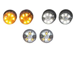 Buyers Products 8891327 Dual Amber/Clear LED "Hidden" Push-On Strobe Light - 25 ft. Cable - BUY 8891327