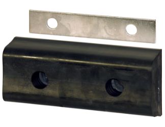 Buyers Products 441466 Extruded Rubber Rectangular Bumper with Mounting Plate - 4-3/4" W x 10" L x 2-3/4" T 