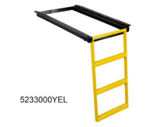 Buyers Products 5232000YEL 2 Rung Yellow Retractable Step - 19.63" x 25.5" 