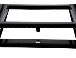 Buyers Products 5232000 2 Rung Black Powder Coated Retractable Step - 19.63" x 25.5" - BUY 5232000