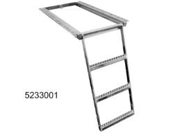 Buyers Products 5233001 3 Rung Stainless Steel Retractable Step - 19.63" x 30.25" - BUY 5233001