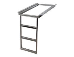 Buyers Products 5233001 3 Rung Stainless Steel Retractable Step - 19.63" x 30.25" - BUY 5233001