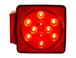 Buyers Products 5625117 5" 17 LED Red Stop/Turn/Tail Light w/ License Plate Light (For Trailers Under 80" Wide) - BUY 5625117