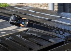 Buyers Products 5483105 2" x 10' Black Retractable Ratchet Strap - Vinyl Coated S-Hooks - BUY 5483105