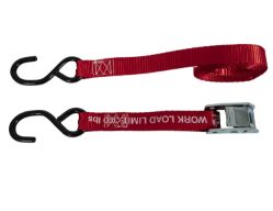 Buyers Products 5483305 1" x 10' Red Cambuckle Tie Down Strap - Coated Steel Hooks - BUY 5483305