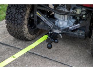 Buyers Products 5483505 2" x 12 Yellow Tow Strap with Loops and Anchor Shackle 