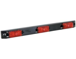 Buyers Products 5621719 17" Red 9 LED Rectangular w/ Plastic Mount and Plug 