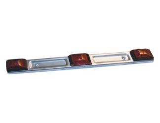 Buyers Products 5621720 14-1/4" Red 9 LED Rectangular Light Bar w/ Stainless Steel Mount 