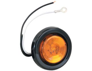 Buyers Products 5622201 2" Round Amber 1 LED Marker/Clearance Light w/ Grommet & Plug 