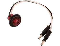 Buyers Products 5623413 0.75" Round Red 1 LED Marker - Hard Wired with .180 Male Bullets - BUY 5623413