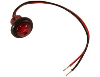 Buyers Products 5623414 0.75" Round Red 1 LED Marker - Hard Wired with Stripped Leads 
