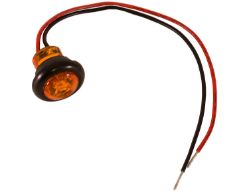 Buyers Products 5623424 3/4" Round Amber 1 LED Marker - Hard Wired with Stripped Leads - BUY 5623424