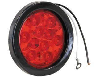 Buyers Products 5624110 4" 10 LED Red Round Stop/Turn/Tail Light with Grommet and PL3 Plug 