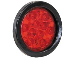 Buyers Products 5624110 4" 10 LED Red Round Stop/Turn/Tail Light with Grommet and PL3 Plug - BUY 5624110