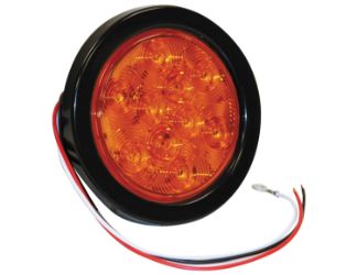 Buyers Products 5624210 4" 10 LED Amber Round Turn Signal w/ Grommet & PL3 Plug 